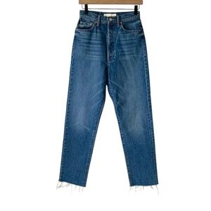 MOTHER SUPERIOR Jeans The Tune Up Hover Cuff Hit the Ground Running Blue Size 26